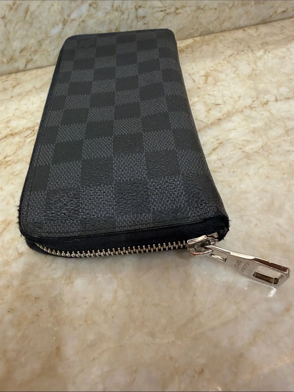 Louis Vuitton graphite Damier Zip-Around Wallet